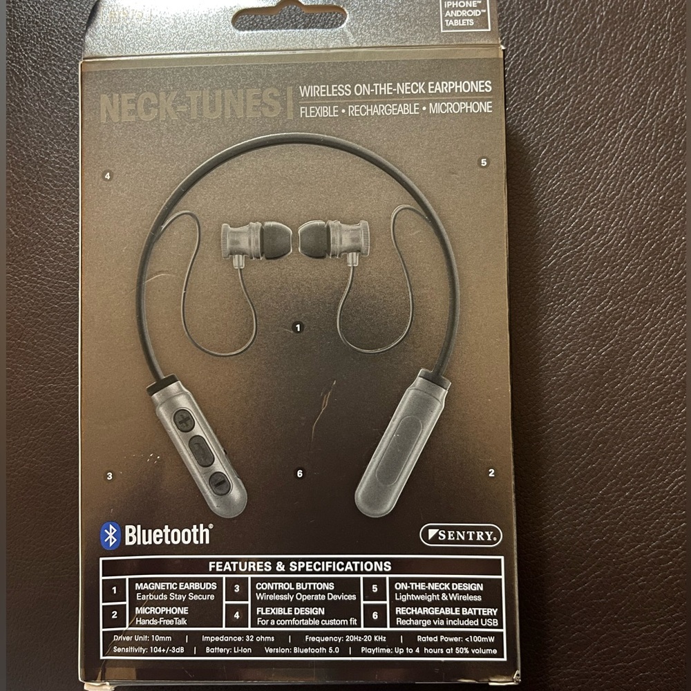 Sentry neck-tunes wireless on-neck earphones BT915.  Black ⚫️ 🐈‍⬛️
